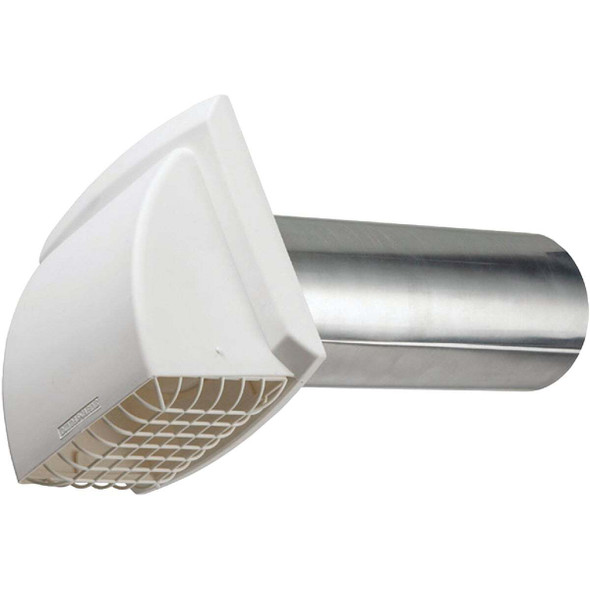 Dundas Jafine ProMax 4 In. White Plastic Dryer Vent Hood (Bulk) Pack of 12
