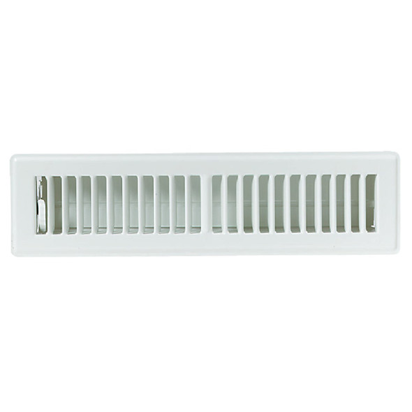 Home Impressions 2-1/4 In. x 12 In. White Steel Floor Register Home Impressions 2-1/4 In. x 12 In. White Steel Floor Register