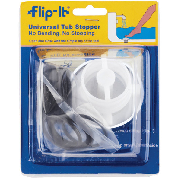 PPP Flip-it Fit All Bathtub Drain Stopper with Chrome Finish 10-100 447110