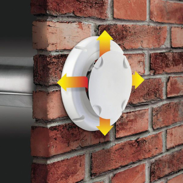 Dundas Jafine ProShield 4 In. White Plastic Dryer Vent Hood