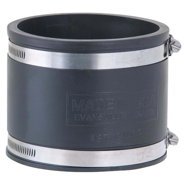 Fernco 4 In. x 4 In. Plastic to Plastic PVC Coupling P1056-44