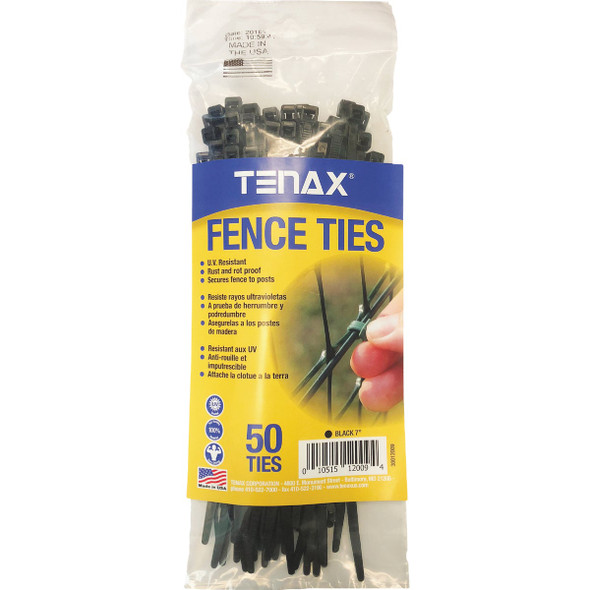 Tenax 50 Pcs. 7 In. Black Fence Ties 30012009
