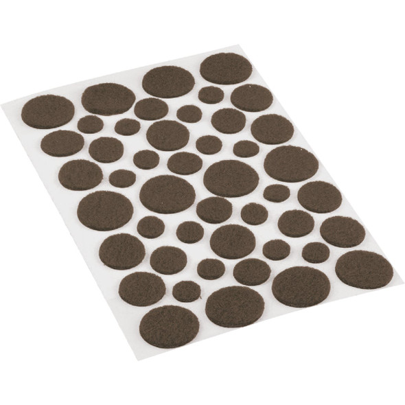 Do it Assorted Brown Self Adhesive Felt Pads (46-Count) 227686