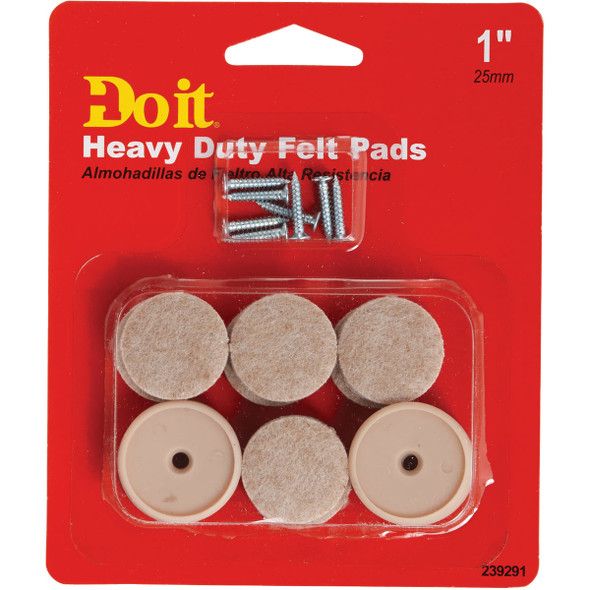 Do it 1 In. Beige Self Adhesive Felt Pads,(8-Pack)
