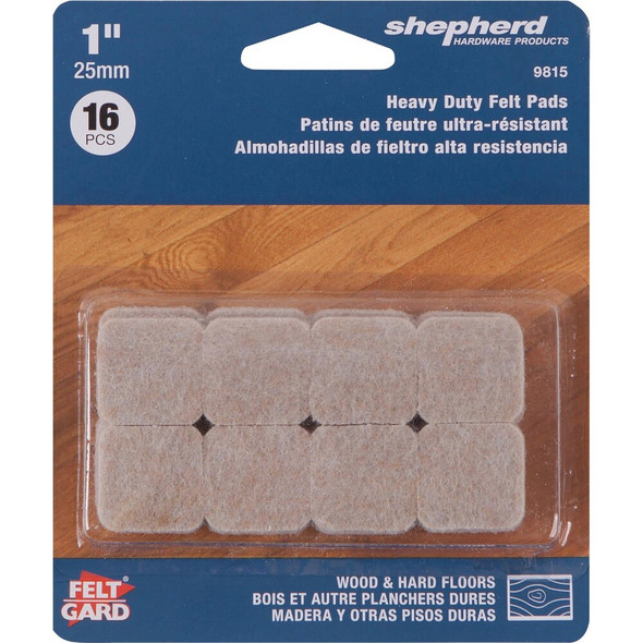 Shepherd Hardware 1 In. Beige Self Adhesive Felt Pads (16-Count) 237817 237817