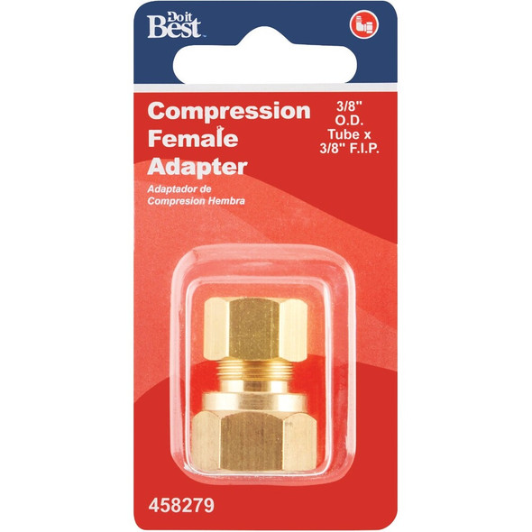 Do it 3-8 In. x 3-8 In. Brass Union Compression Adapter 458279 458279