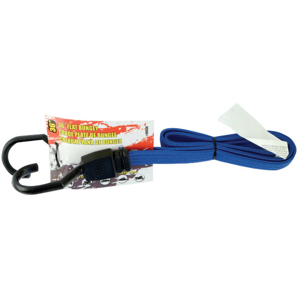 Erickson 3/4 In. x 36 In. Flat Bungee Cord, Blue Erickson 3/4 In. x 36 In. Flat Bungee Cord, Blue