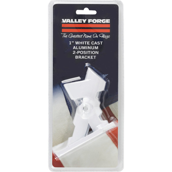 Valley Forge 2-Position 1 In. Cast Aluminum White Flag Pole Bracket 60752 805178
