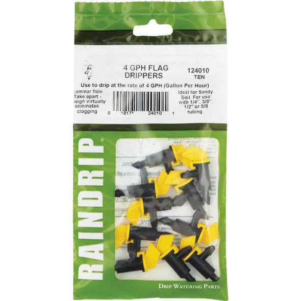 Raindrip 4 GPH Flag Dripper (10-Pack) 124010B 702867