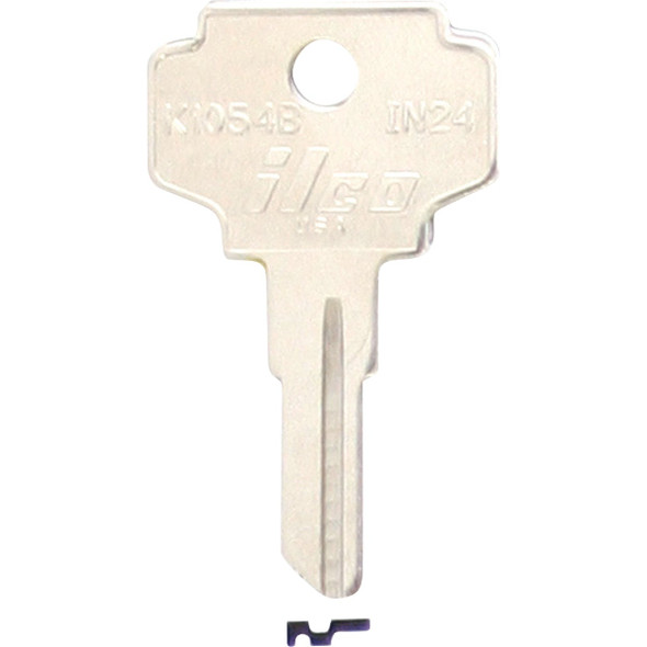 ILCO Nickel Plated File Cabinet Key IN24 / K1054B (10-Pack) IAL3673900B