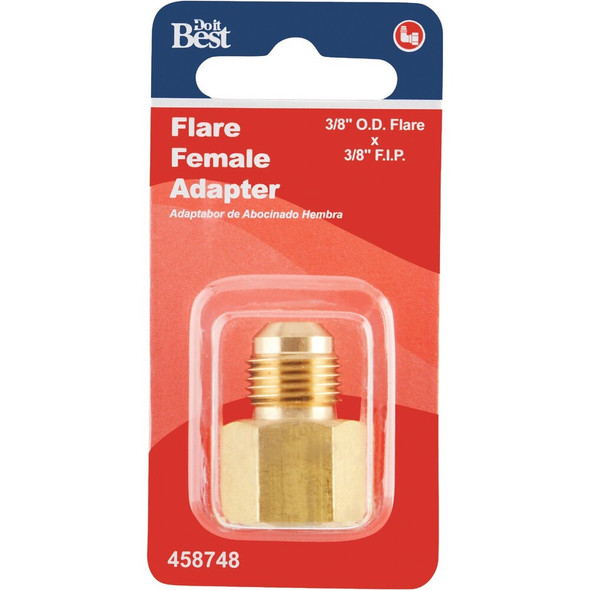 Do it 3-8 In. x 3-8 In. Brass Female Flare Adapter A-176 458748