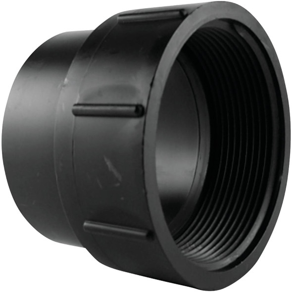 Charlotte Pipe 3 In. Spigot x FIP Fitting ABS Cleanout ABS 00105  1000HA