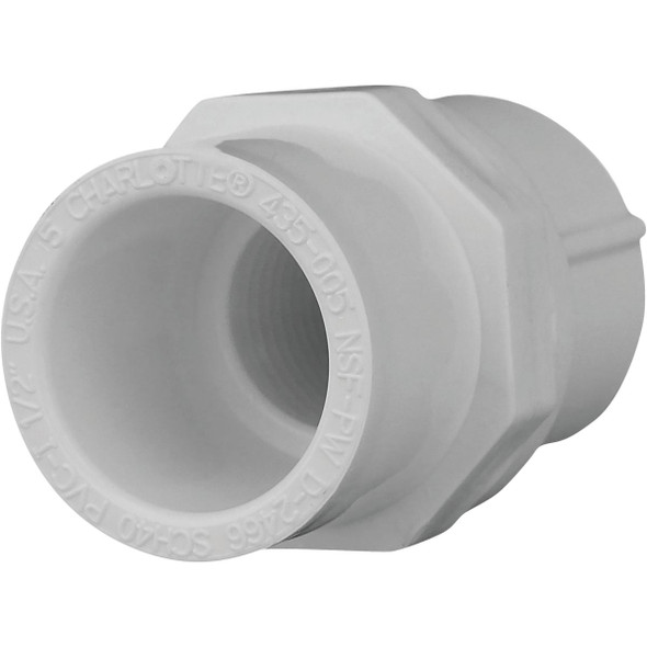 Charlotte Pipe Female Schedule 40 1/2 in. PVC Adapter Pack of 25