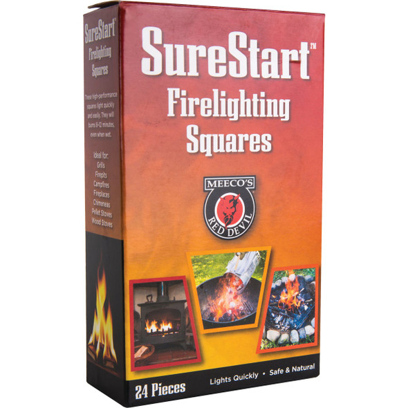 Meeco's Red Devil SureStart Fire Starter Squares (24-Pack) 418