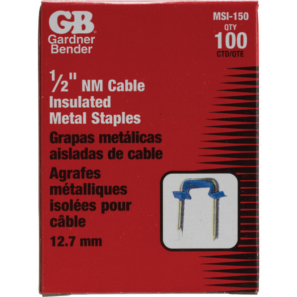Gardner Bender 1/2 In. Steel Cable Staple (100-Count) MSI-150