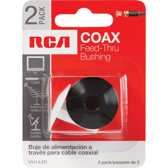 RCA Plastic Feed-Thru Coax Bushing (2-Pack) VH144R Pack of 6 521035