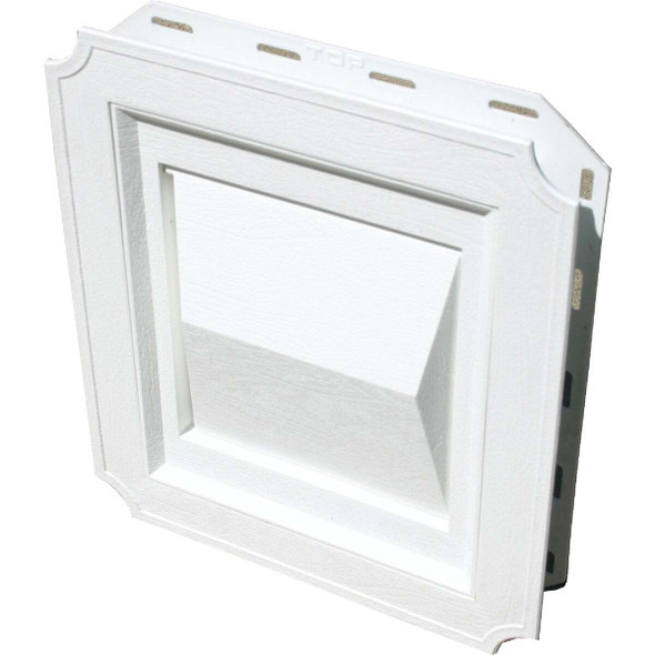 Builder's Best 4 In. White Plastic J-Block Dryer Vent Hood 111716