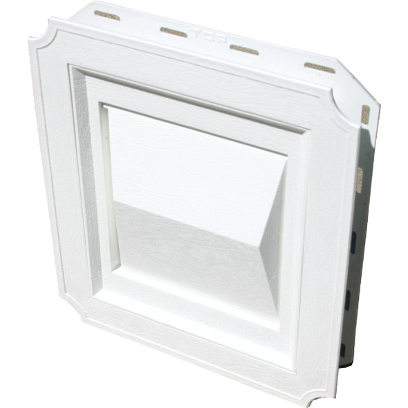 Builder's Best 4 In. White Plastic J-Block Dryer Vent Hood 111716