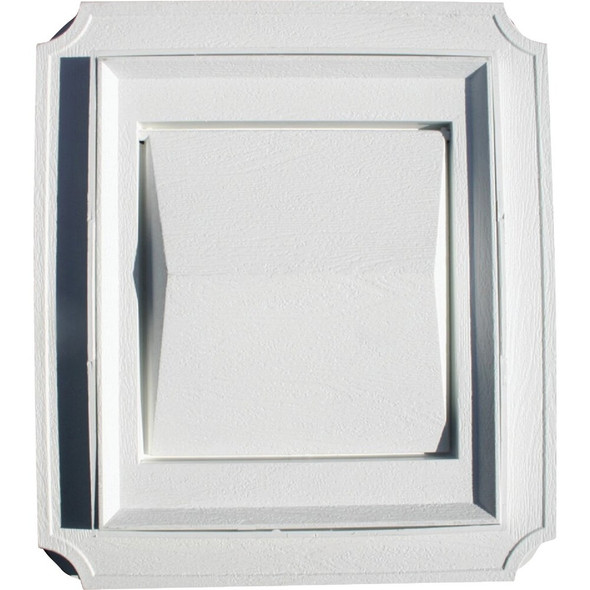 Builder's Best 4 In. White Plastic J-Block Dryer Vent Hood 111716 278407