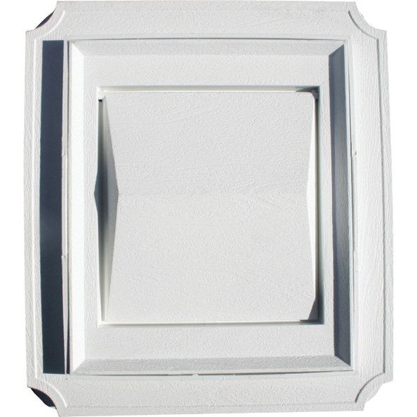 Builder's Best 4 In. White Plastic J-Block Dryer Vent Hood 111716 278407