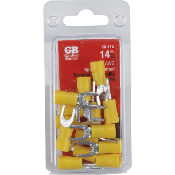 Gardner Bender 12 to 10 AWG #8 to #10 Yes Spade Terminal (14-Pack) 20-116