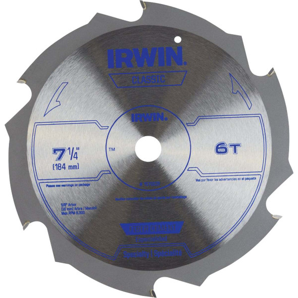 Irwin Classic Series 7-1/4 In. 6-Tooth Fiber Cement Circular Saw Blade 15702ZR