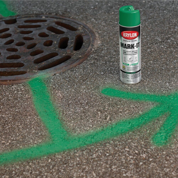 Krylon Mark-It 730408 Industrial SB APWA Green Inverted Marking Paint 730408 774317