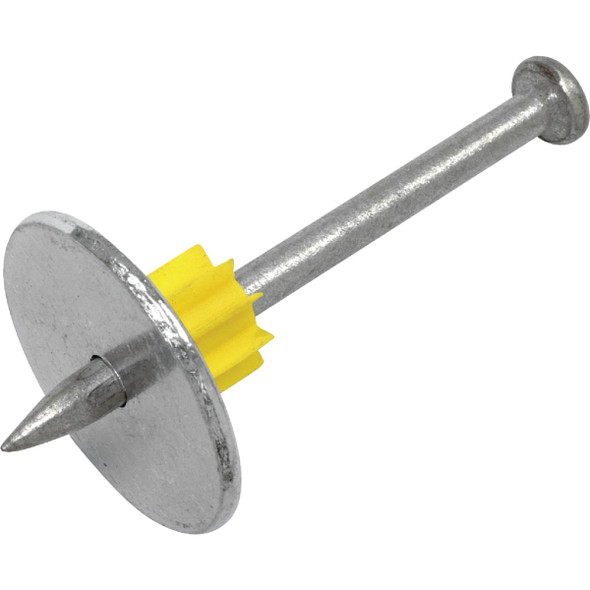 PDPAWL.157-in. x 2-1/2-in. Powder-Actuated Pin w/ 1-in. Washer (100-Qty)