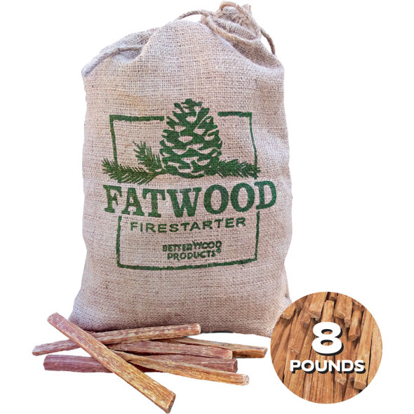 Fatwood 8 Lb. Fire Starter in Burlap Bag 09908