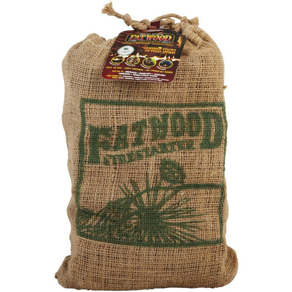 Fatwood 8 Lb. Fire Starter in Burlap Bag 09908 401556