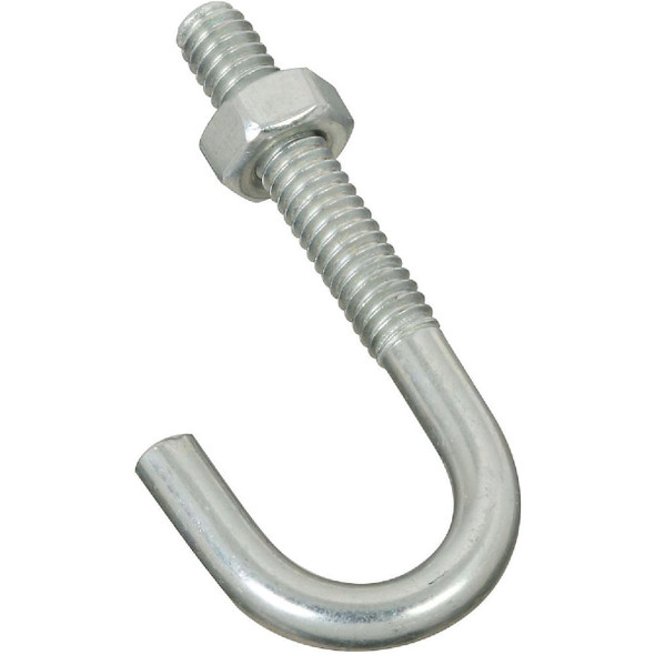 National Hardware 1/4 In. x 2-5/16 In. Zinc J Bolt N232-884 Pack of 10