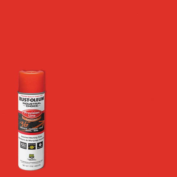 Rust-Oleum Industrial Choice Fluorescent Red 17 Oz. Inverted Marking Spray Paint