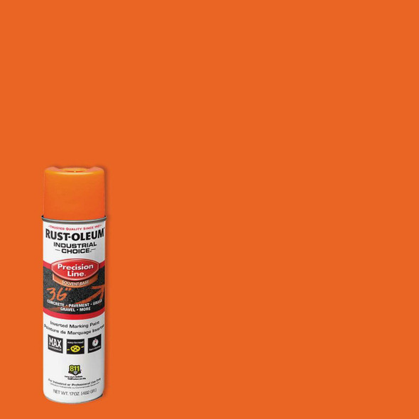 Rust-Oleum Industrial Choice APWA Orange 17 Oz. Inverted Marking Spray Paint