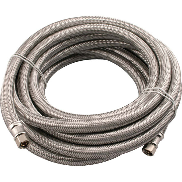 1/4-in COMP x 1/4-in COMP x 240-in Braided Stainless Steel Ice Maker Connector