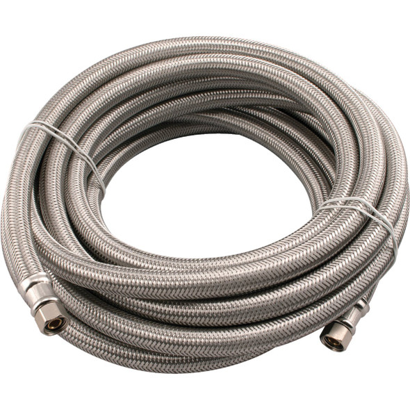 1/4-in COMP x 1/4-in COMP x 240-in Braided Stainless Steel Ice Maker Connector
