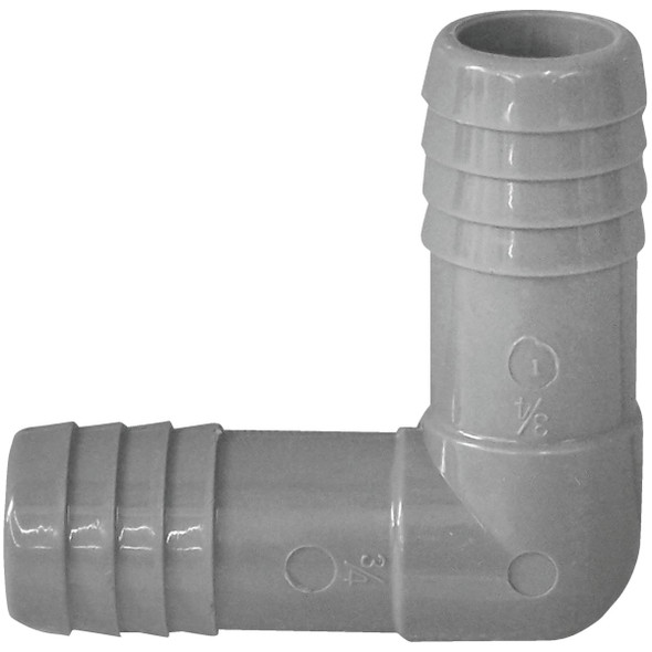 Boshart 3/4 In. 90 Deg. Polypropylene Insert Elbow (1/4 Bend) UPPE-07 Pack of 10