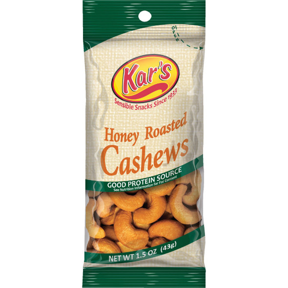 Kar's 1.5 Oz. Honey Cashew Nuts 120829 Pack of 12