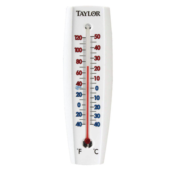 Taylor 2-3/8" W x 7-5/8" H Aluminum Tube Indoor & Outdoor Thermometer 5154