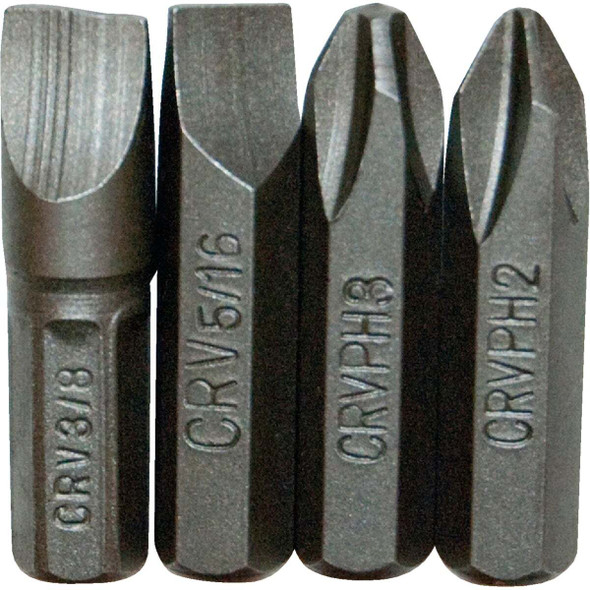 Great Neck Insert Impact Screwdriver Bit Set (4-Piece) IMB4