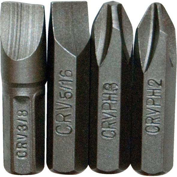 Great Neck Insert Impact Screwdriver Bit Set (4-Piece) IMB4