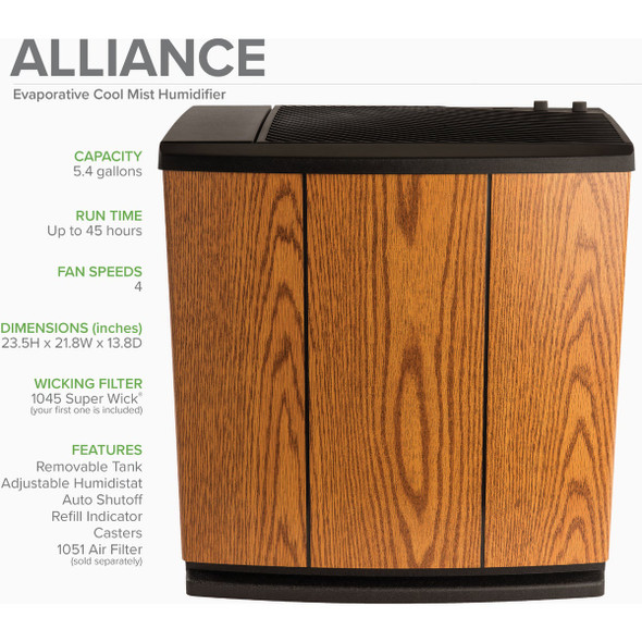 AirCare Alliance 5 Gal. Capacity 3700 Sq. Ft. Console Whole House Humidifier