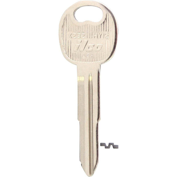 ILCO Hyundai Nickel Plated Automotive Key, HY12 / X232 (10-Pack) IAF01579002