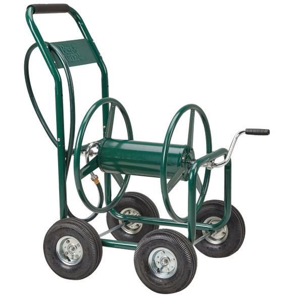 Best Garden 300 Ft. x 5/8 In. Green Metal 4-Wheel Portable Hose Reel TC4703N