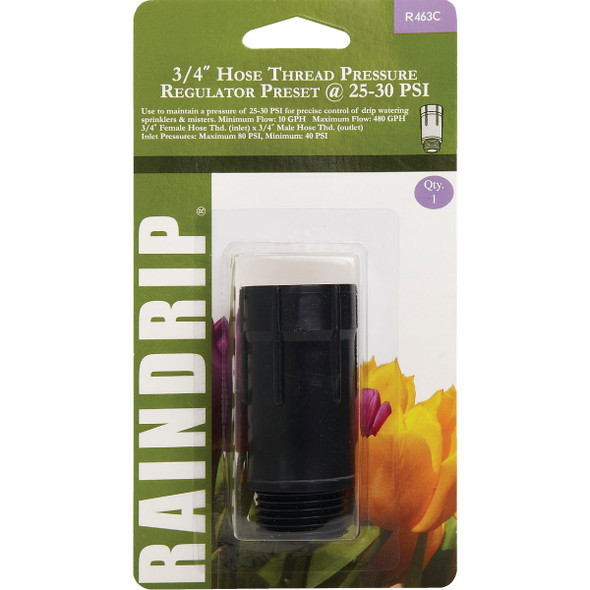 Raindrip 25-30 PSI 3-4 In. Hose Thread Preset Hose Pressure Regulator R463CT 737439