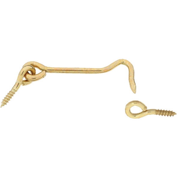 National Hardware Solid Brass 3 In. Hook & Eye Bolt N118-158