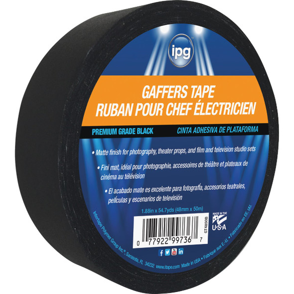 Intertape 1.88 In. x 60 Yd. 11.5 Mil Gaffers Tape 5638BLK