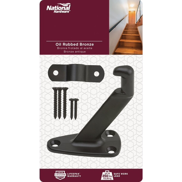 National Hardware Gallery Series Oil Rubbed Bronze Handrail Bracket N330-738 214921