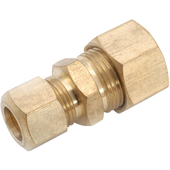 Anderson Metals 1/2 In. x 3/8 In. Brass Low Lead Compression Union Pack of 5