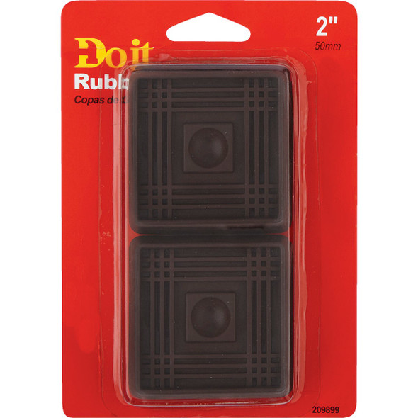 Do it 2 In. Inner Dimension Square Rubber Furniture Cup (4 Count)