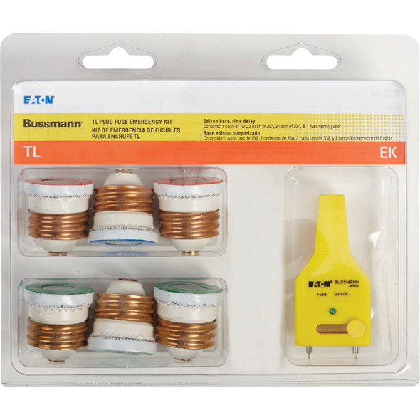 Bussmann 15A to 30A 125V TL Plug Emergency Fuse Kit TL-EK Bussmann 15A to 30A 125V TL Plug Emergency Fuse Kit TL-EK